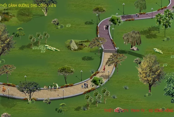 PHỐI CẢNH ĐƯỜNG DẠO CÔNG VIÊN